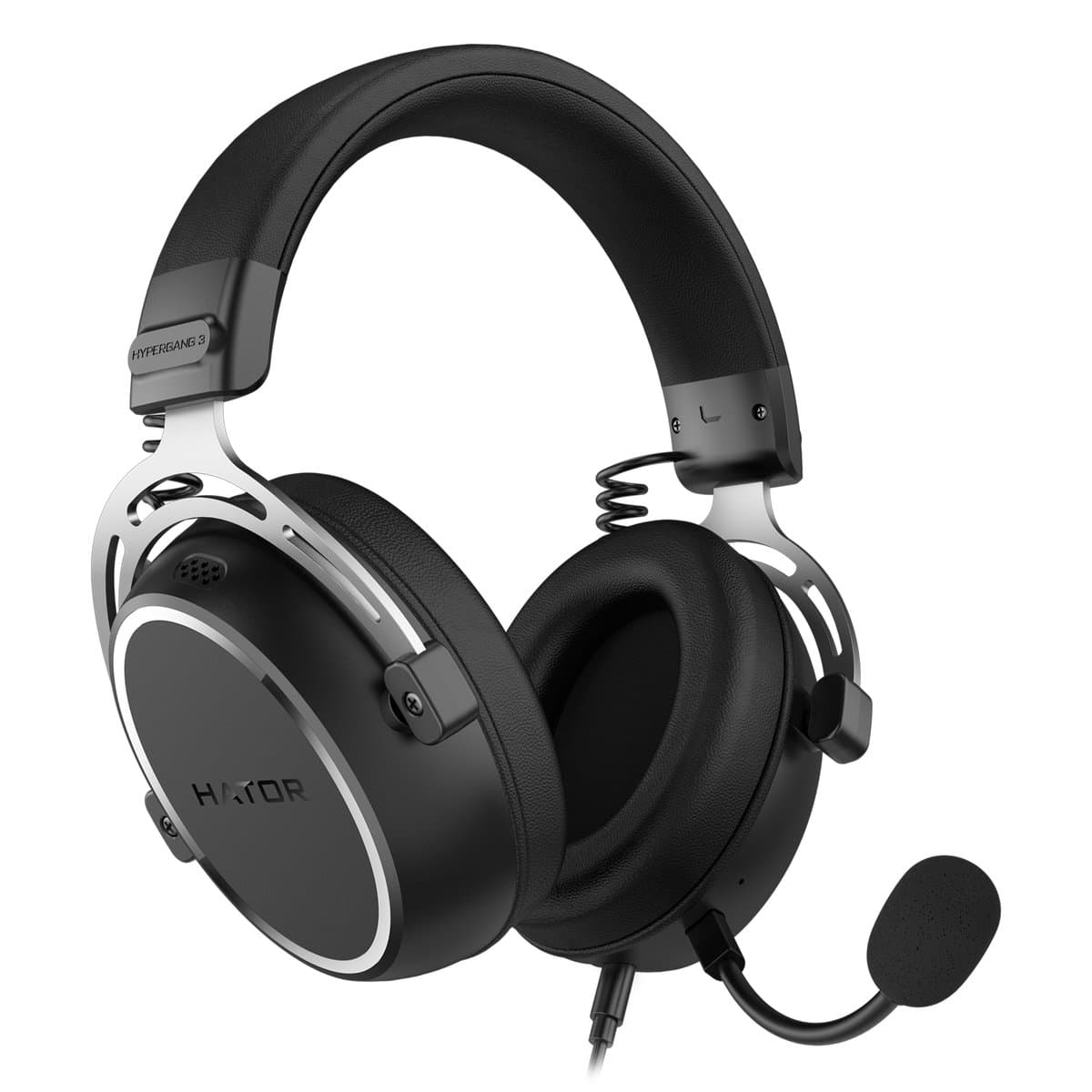 HATOR HYPERGANG 3 Hi-Res Headset Bedraad Hoofdband Gamen USB Type-C / USB Type-A Zwart