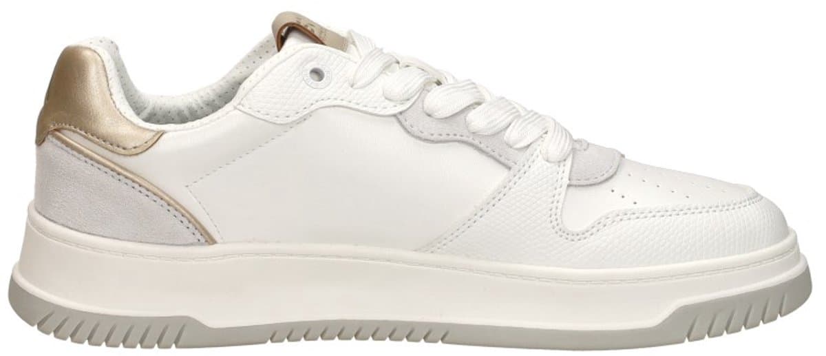 Björn Borg T2700 Dames Sneakers Laag - Witte Sneaker - Vrouwen Schoen - Wit/Goud - Maat 37
