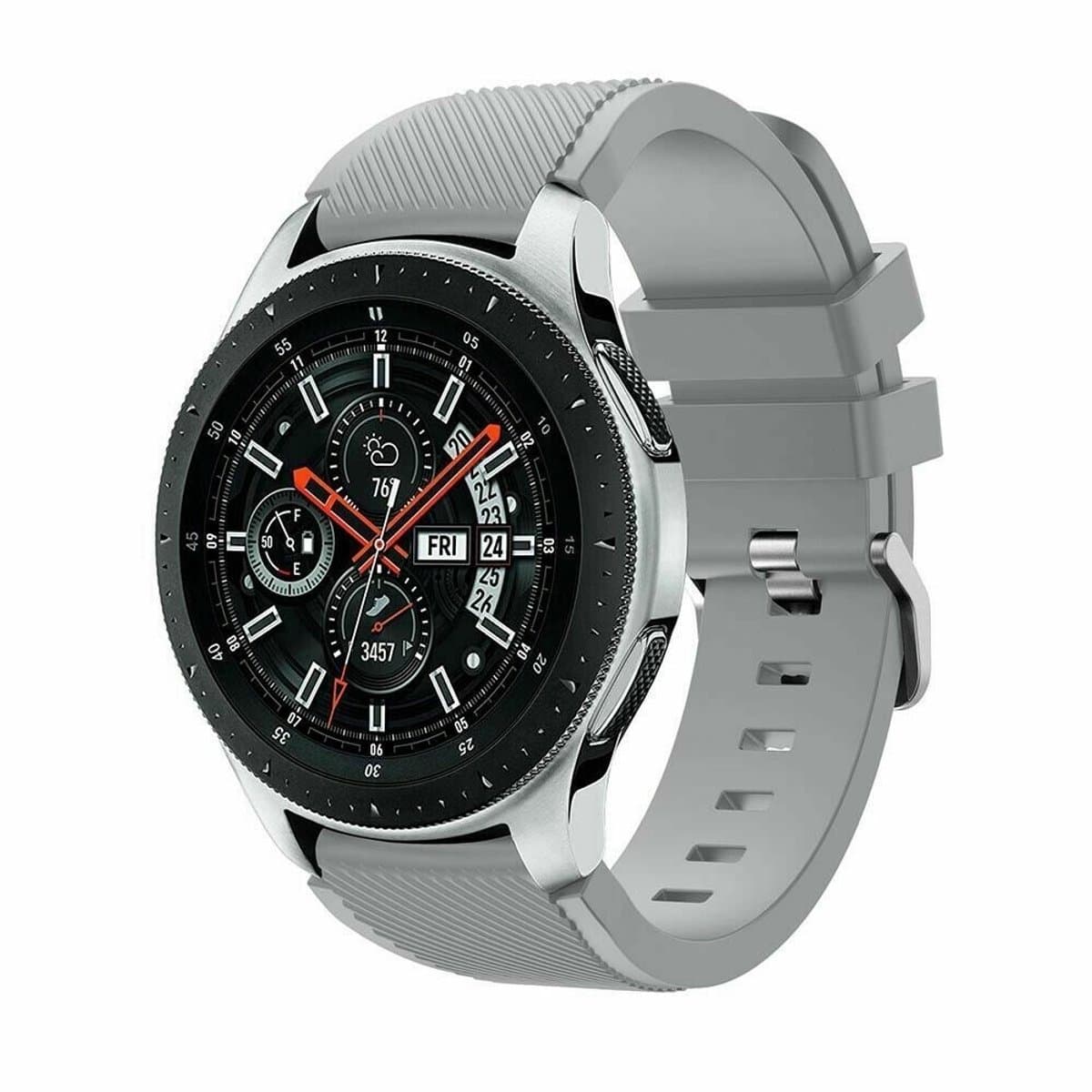 Geschikt voor Samsung Galaxy Watch silicone band - grijs - 42mm