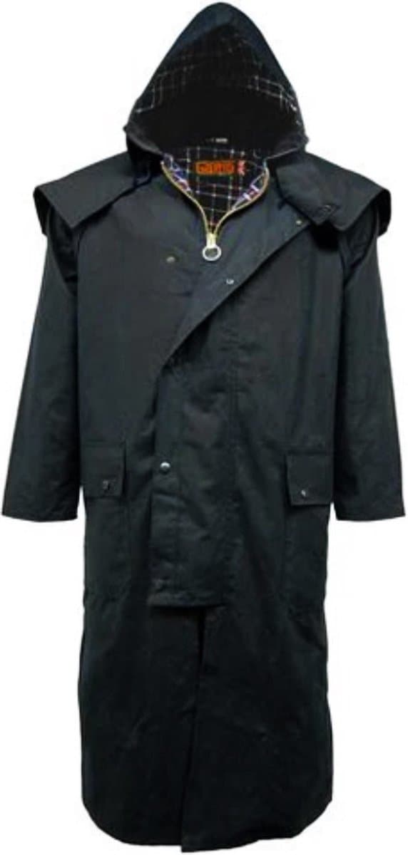Game Stockman Long Cape Black Waxjas Heren