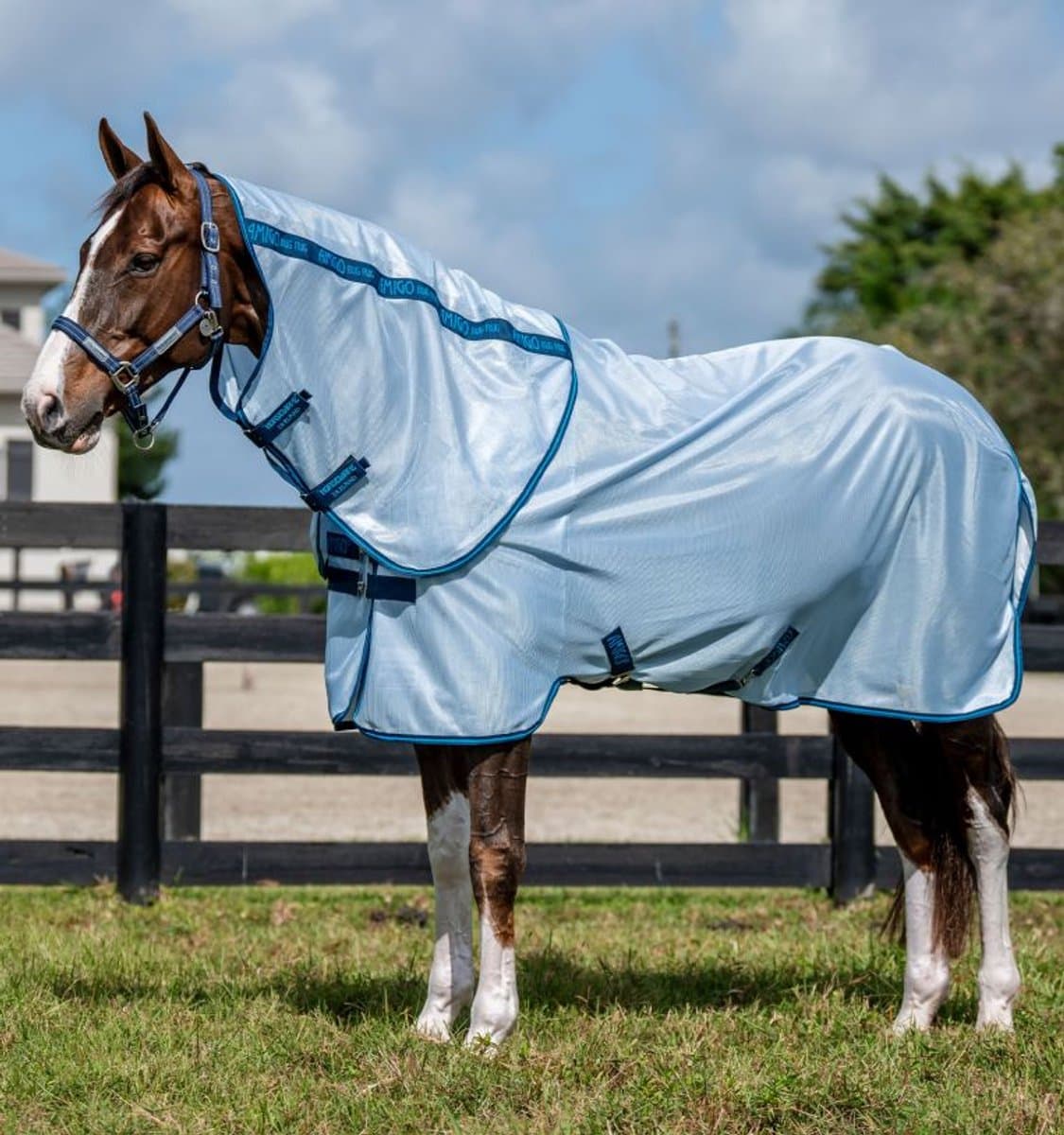 Horseware Amigo Bug Rug Plus Vliegendeken 190 Heather Blue