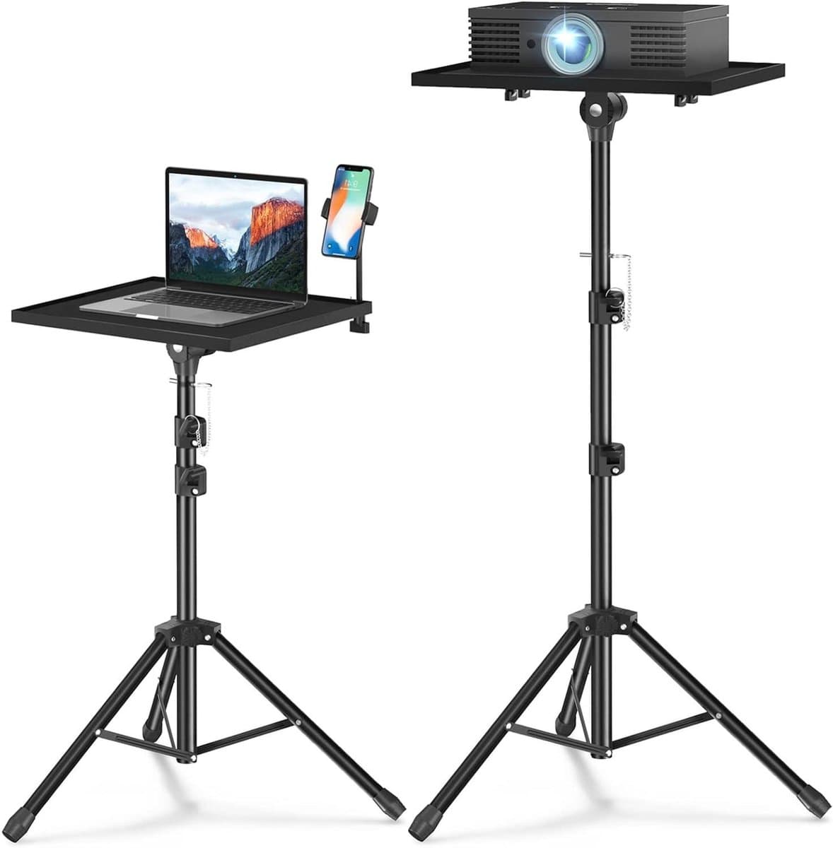 Projector Stand - Laptop Statief - Films Kijken - Verstelbare Hoogte - 52-117 cm - Zwart