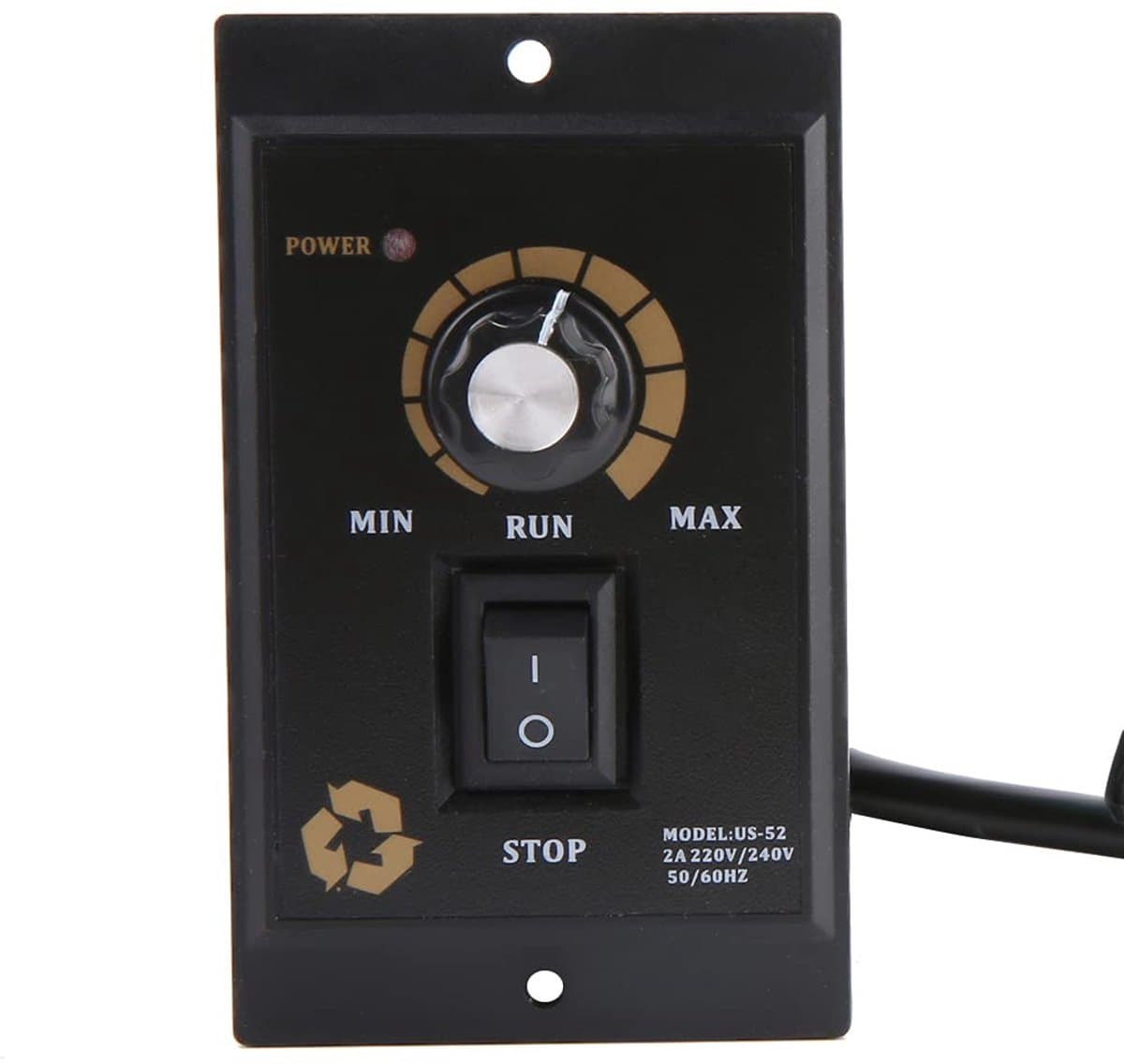 Jhubersproducts - Motorsnelheid Controller - Voltage Regulator - Stabiele Prestaties - 90-1400R/min - Geschikt voor AC220V - 50/60Hz - 300W/400W/500W