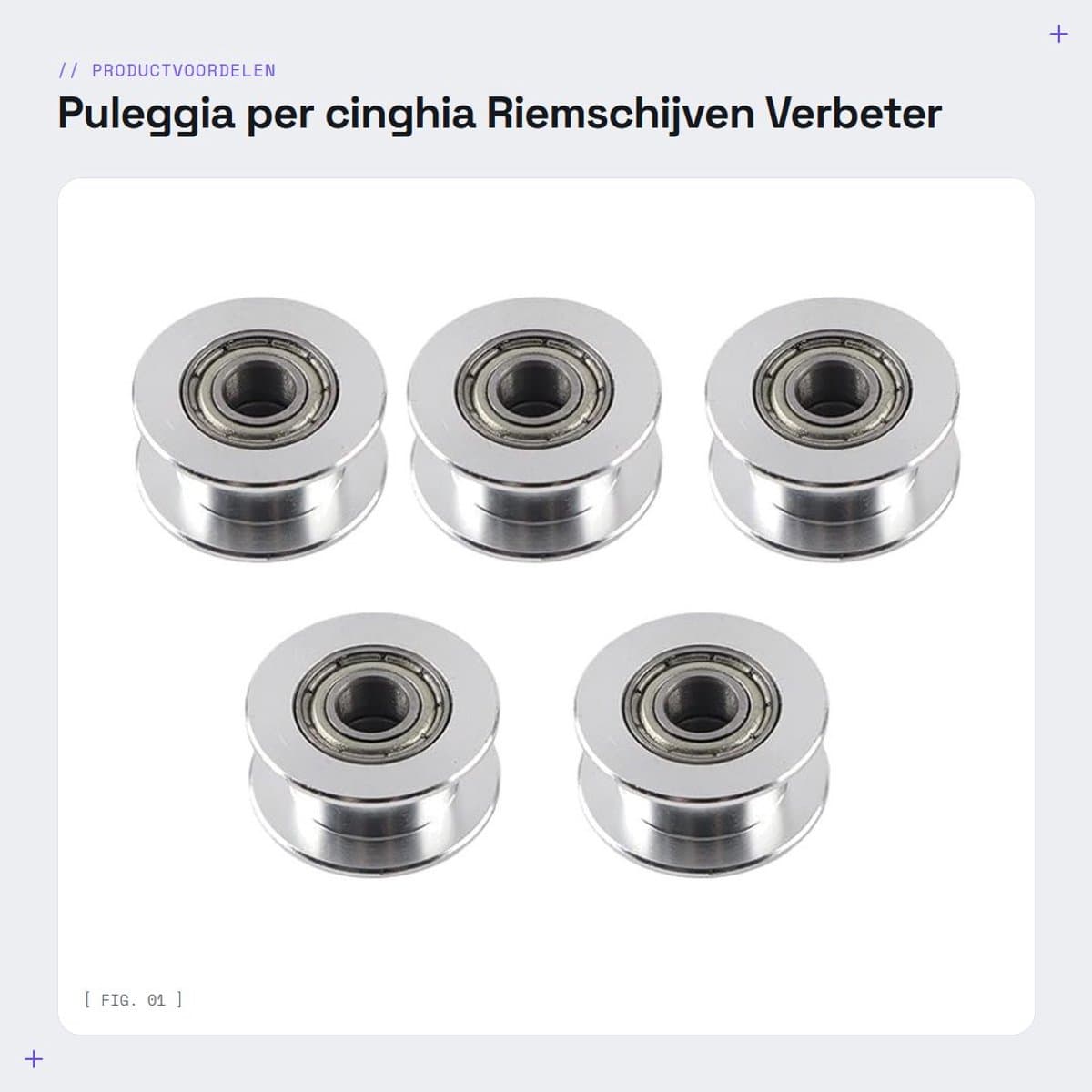 Dailygoods- Riemschijf 5 stuks - Aluminium 2GT - 16T/20T - Tandloos/Getand - 6mm/10mm - Verbeterde werkefficiëntie