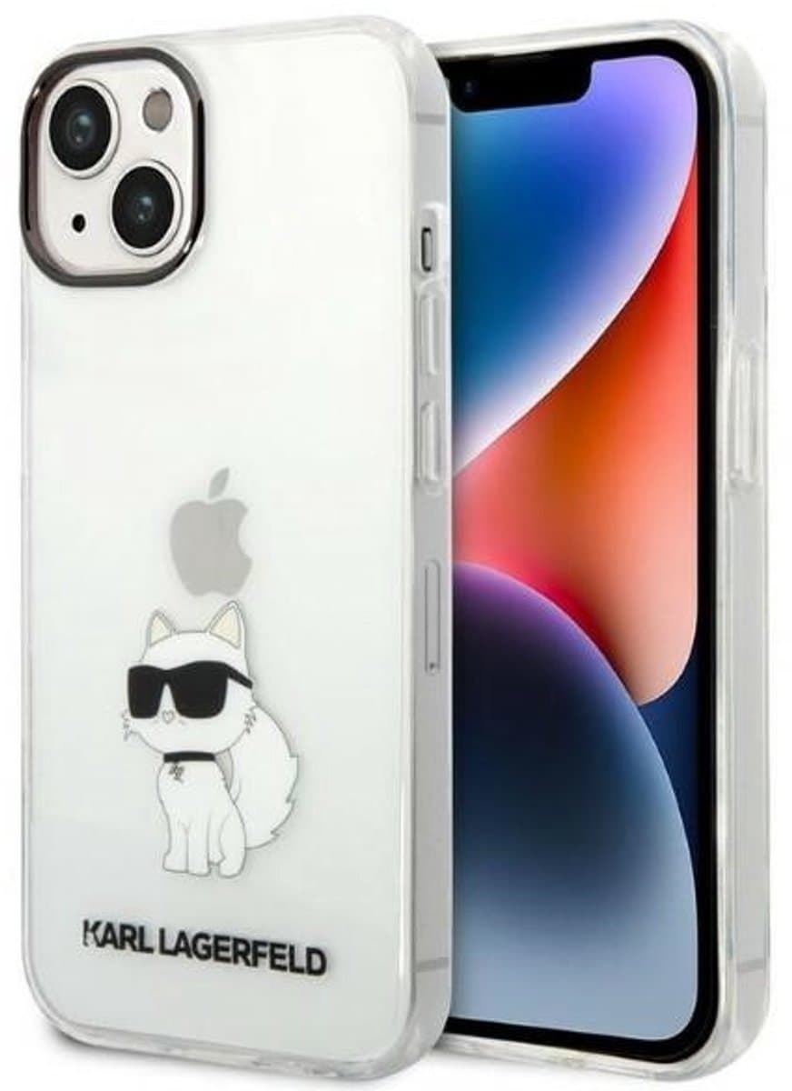 Karl - Lagerfeld - KLHCP14MHNCHTCT iPhone - 14 - Plus - 6.7 - transparante - hardcase - Ikonik - Choupette