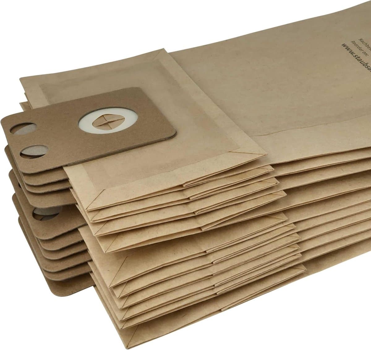 Stofzuigerzakken Papier - Filterzakken Cilinder - Stofvrij Houden - Scheurbestendig Materiaal - 10 Stuks - Bruin