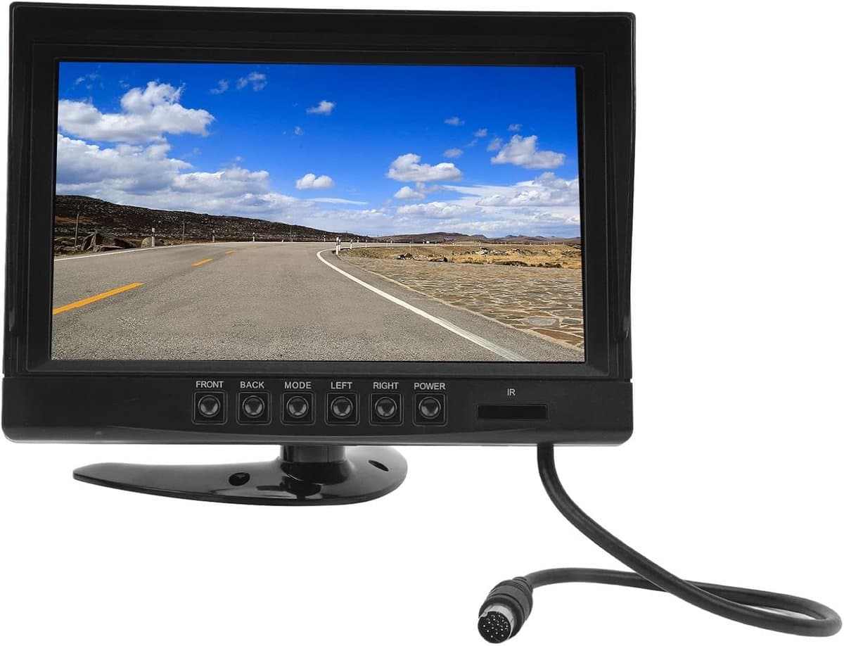 9 Inch IPS Camera Monitor voor 4 Cameras - 4-Weg Video Ingang voor Vrachtwagen, Camper en Bus