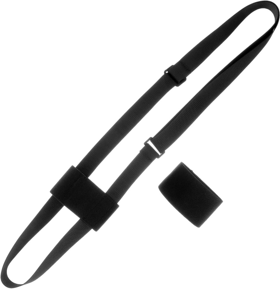 Draagriem Fles - Houder Riem - Buiten Activiteiten - Verstelbaar Nylon - 75x10.5cm - Zwart