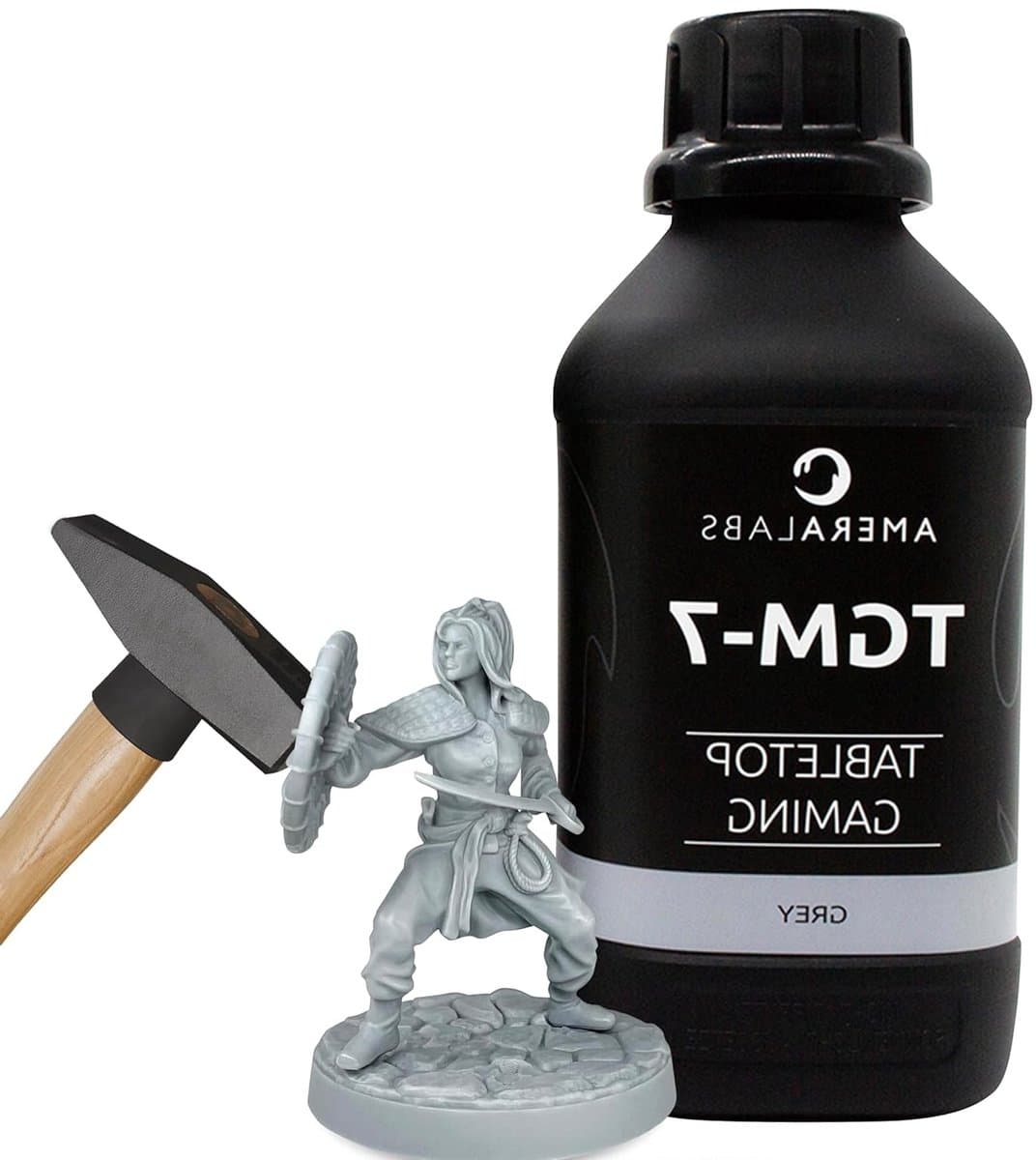 3D-printhars – 3D Printhars – 3D Printerhars – UV Hars – Resin Hars – Snelle Uitharding – Robuuste Hoge Resolutie – 1 Liter Grijs