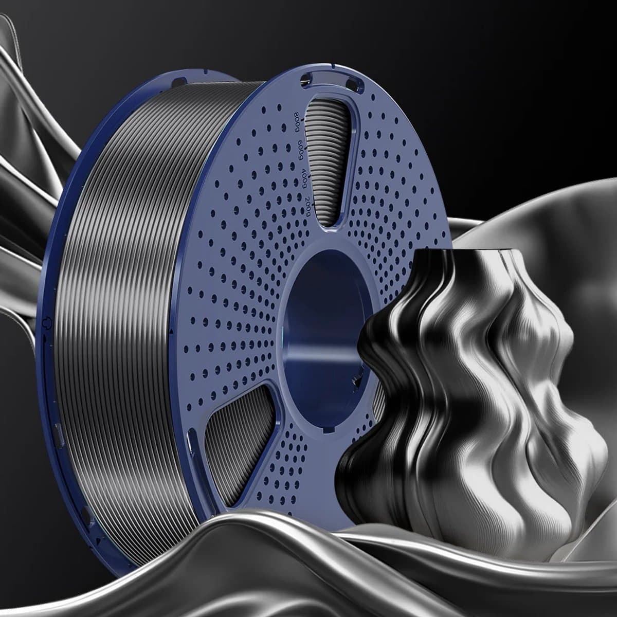SUNLU PLA+ SILK 3D-filament 1.75mm 1kg ZWART