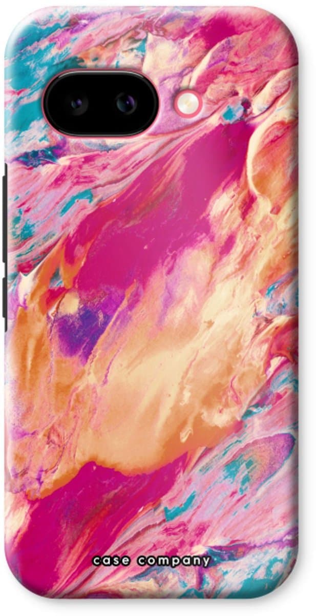 Case Company® - Hoesje geschikt voor Google Pixel 9A hoesje - Pastel Echoes - Tough Case - Maximale Bescherming alle Kanten en Schermrand