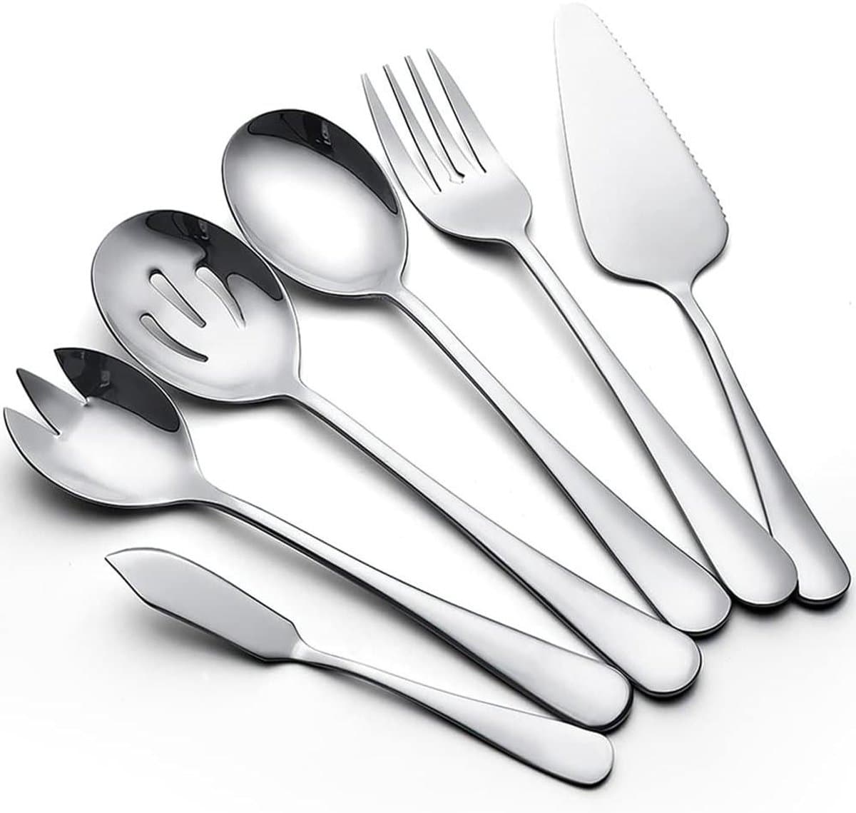 Orivio - Serveerlepel Set Roestvrijstalen Lepels Voor Diner Buffet Banket - Keuken Restaurant Kookgerei Zilver Lepel 6 stuks