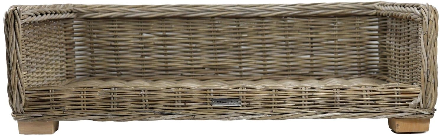 Hondenmand Rattan Riet - Natural grijs