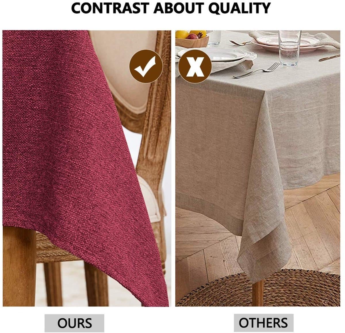 Dailygoods- Tafelkleed Waterdicht - Rechthoekig - Kreukvrij - Kunstlinnen - Tafeldecoratie - Stijlvolle Uitstraling - Tafelbedekking