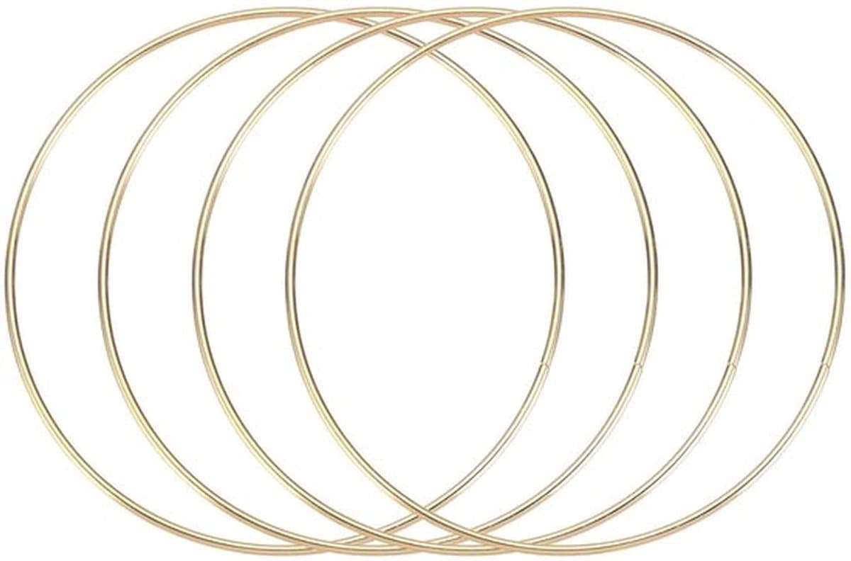 Macrame Ringen - Doe-het-zelf knutselbenodigdheden - Gouden Kleur - Droomvangers - Stabiele Metalen Ringen - Geschikt voor Decoratie