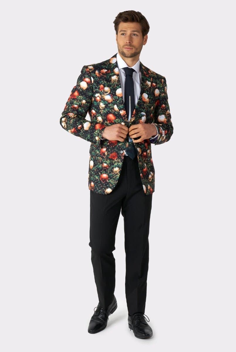 OppoSuits Shine Pine - Heren Kerst kostuum - Kerstpak - Kerstbalpak - Maat EU 50