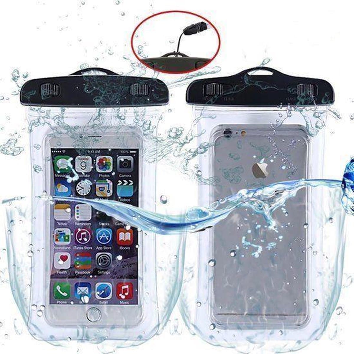 Ntech hoesje Waterdichte hoesje Pouch Geschikt voor iPhone 11 Pro - Transparant
