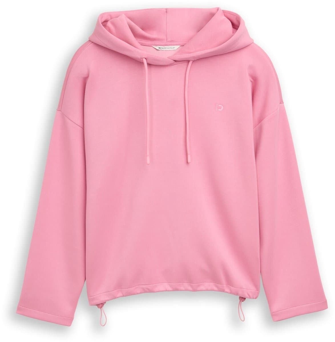 Tom Tailor Denim - Loose fit scuba hoodie - Maat XXL - Soft Blush Rose