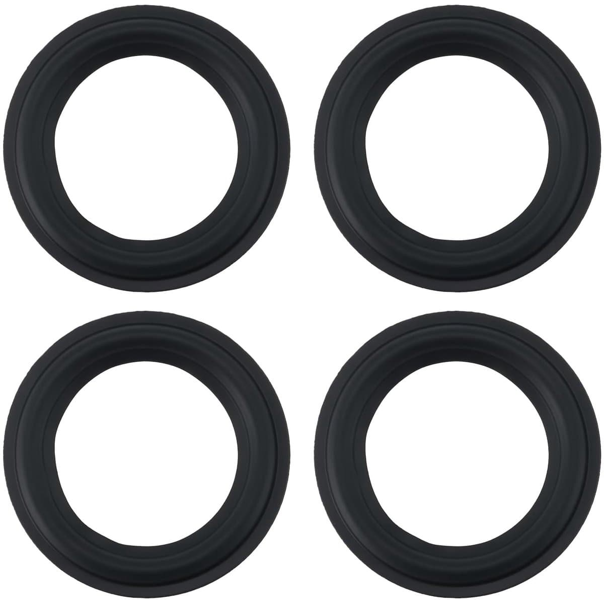 Dailygoods - Set van 4 Rubber Randringen voor 3 Inch Luidsprekers