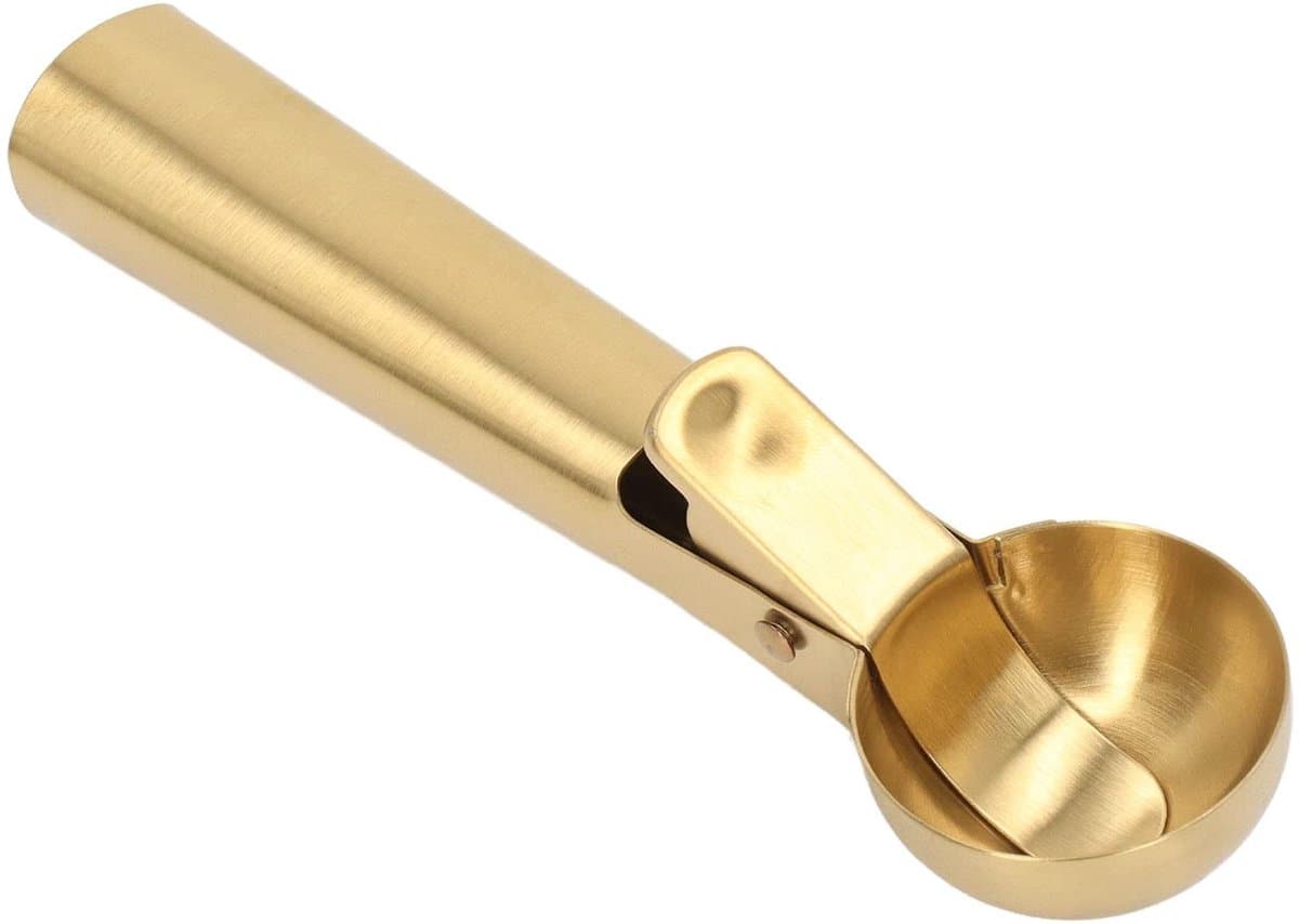 Dailygoods- IJsschep Roestvrij staal - Ergonomisch Handvat - Antiaanbaklaag - Multifunctioneel - Perfecte Bolletjes - Vaatwasmachinebestendig - Ijslepel