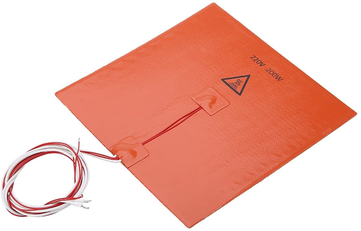 Dailygoody - Siliconen Warm Verwarmd Bedverwarmingskussen - 200W - 200 * 200mm - Perfect voor 3D-printer - Oranje - Ideaal voor 3D-printprojecten - Pr.