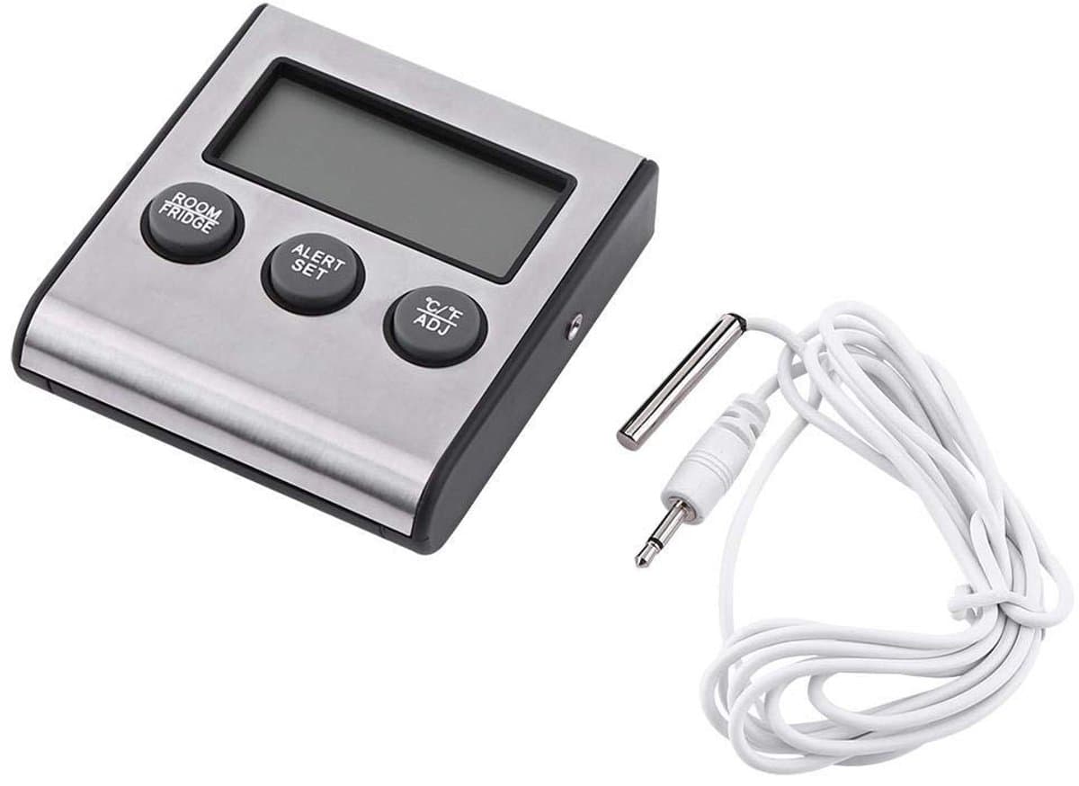 Dailygoody - Koelkastthermometer - Digitale Temperatuurmonitor - Nauwkeurig en Duurzaam - LCD Display - Diepvriezerthermometer - Geschikt voor Koelkas