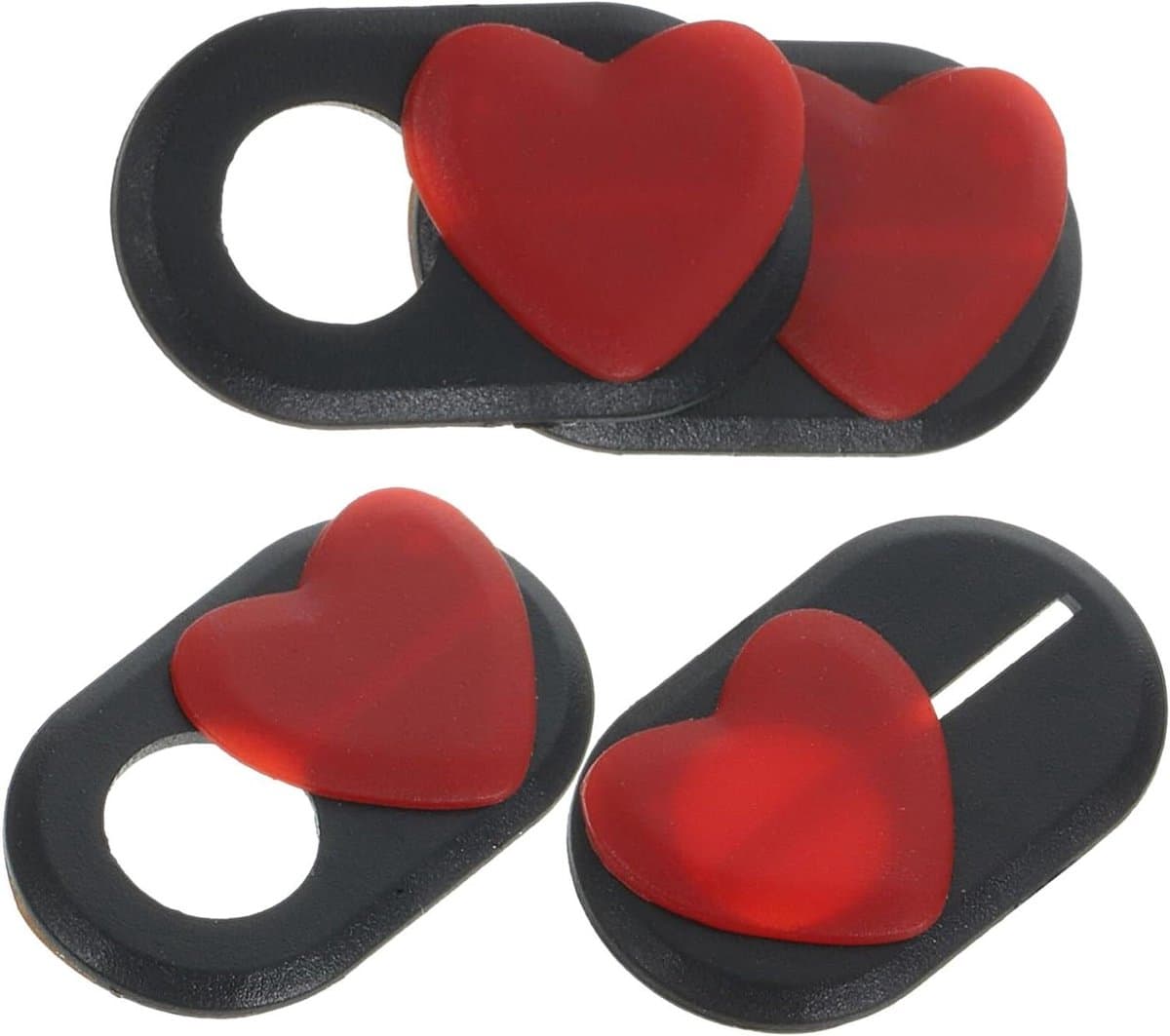 Webcam Cover Hartvormig - Privacy Slider - Digitale Veiligheid - Zelfklevend Ontwerp - 1.5 x 0.9 cm - Hartvormig
