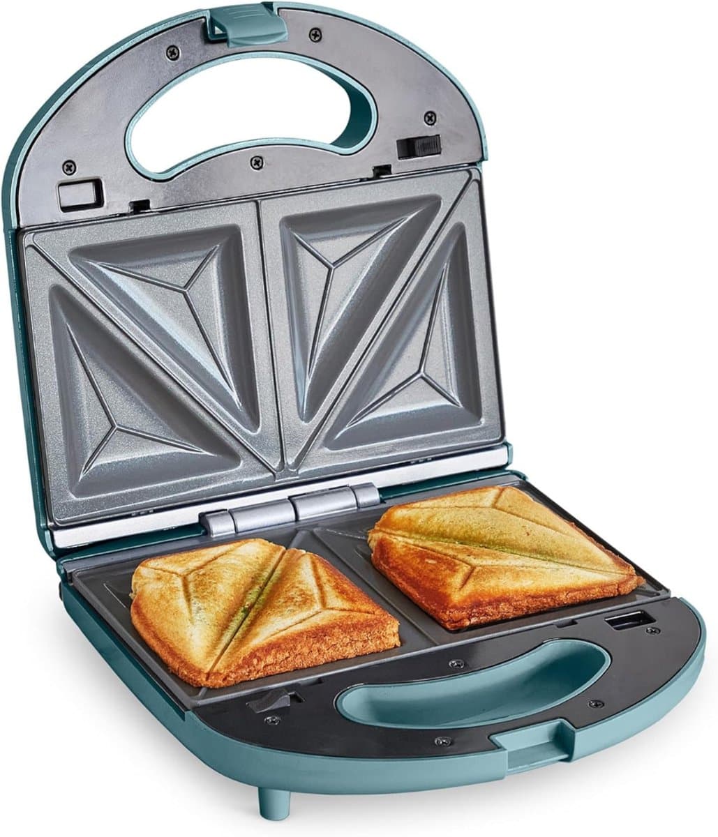 AMA® Tosti-Ijzers - Sandwichtoaster - Toaster - 23x23.2x11cm - Blauw