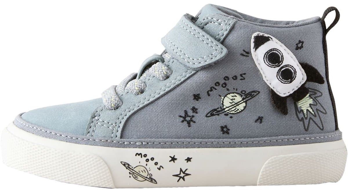 Next Hoge sneakers met klittenbandsluiting en elastische veters