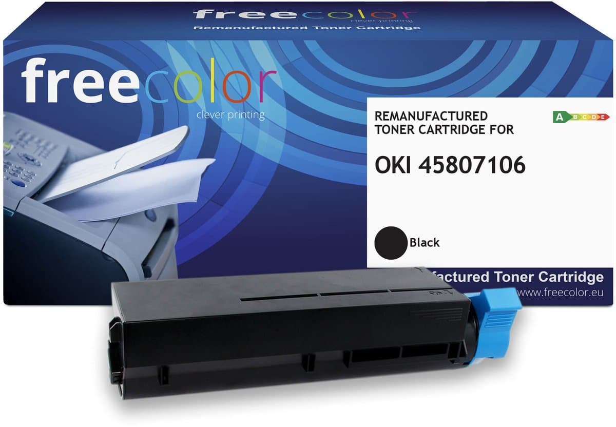 Freecolor - Vervangt OKI 45807106 Toner - Zwart - 7.000 pagina's - Compatible
