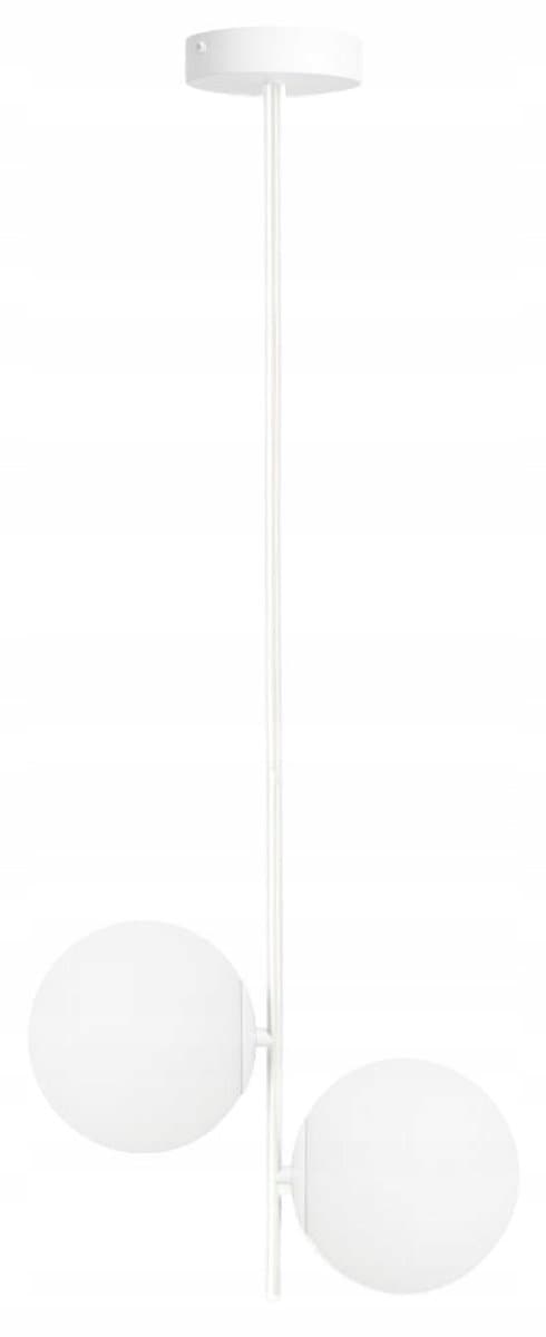 Milano Twin Hanglamp Wit Melkglazen Bollen - Stijlvol & Modern