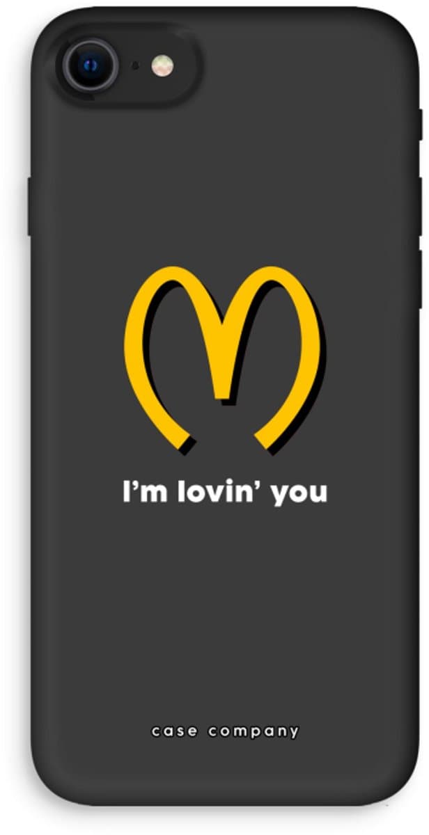 Case Company® - Hoesje geschikt voor iPhone 8 hoesje - I'm lovin' you - Biologisch Afbreekbaar Telefoonhoesje - Bescherming alle Kanten en Schermrand