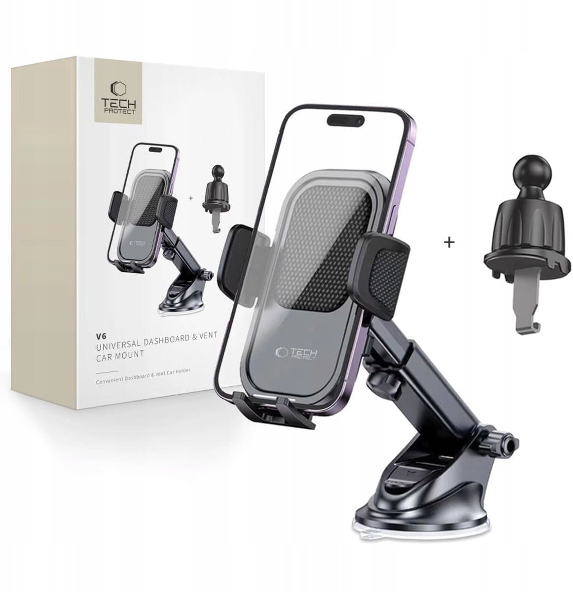 Tech-Protect V6 Universele Autohouder voor Telefoon - Dashboard/Ventilatie