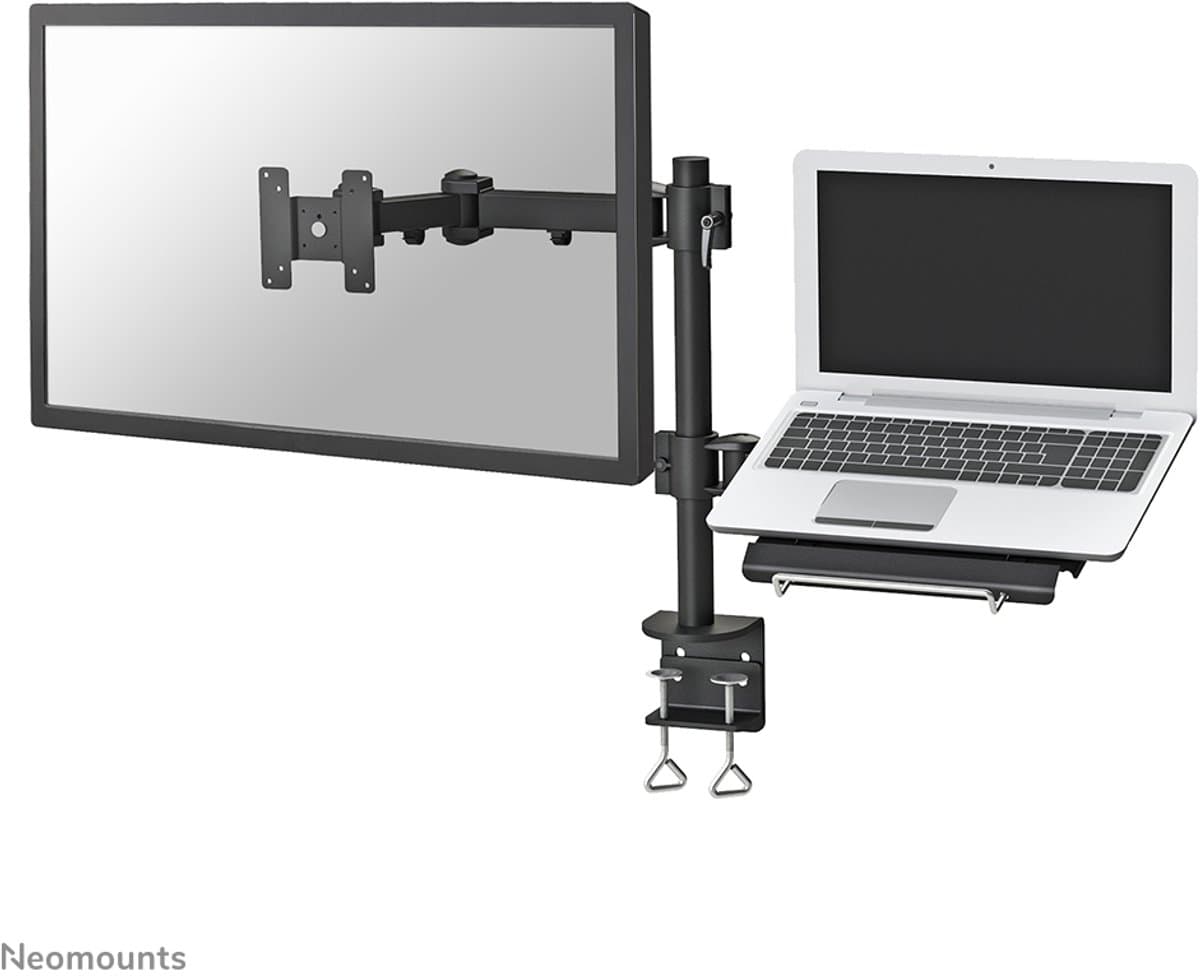 Neomounts FPMA-D960NOTEBOOK Monitorarm 1 scherm met laptophouder 10-27" - 0-10 kg - zwart