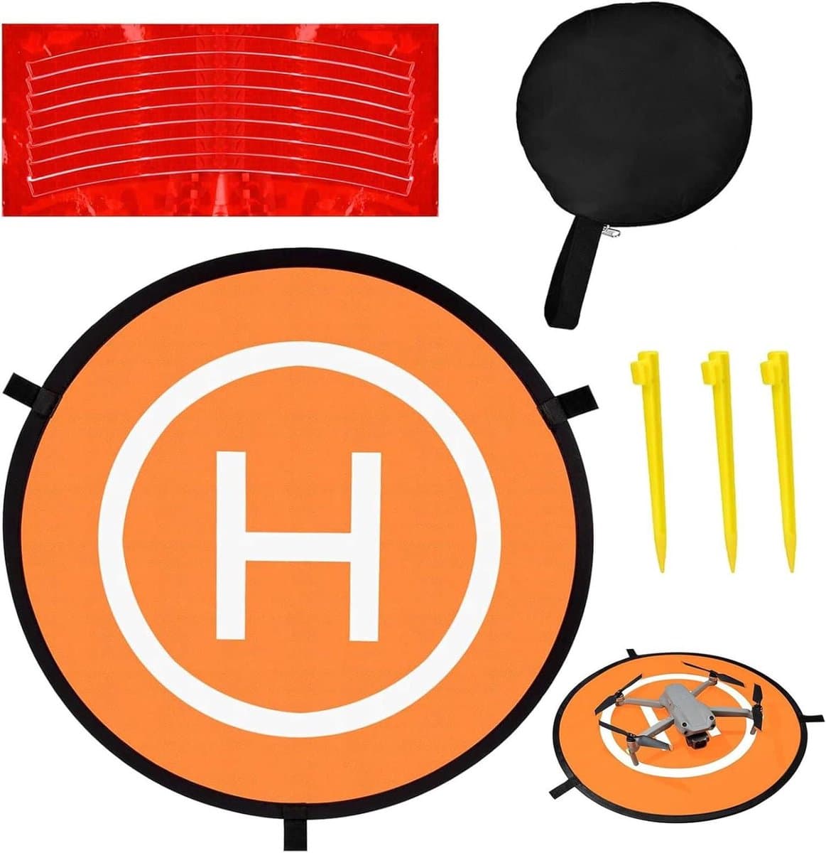 Allecto Plus - Draagbaar opvouwbaar landingplatform voor drones - Waterdicht helipad - Dubbelzijdige landing pad voor DJI Mavic Phantom - Universeel gebruik met Mavic Pro inbegrepen