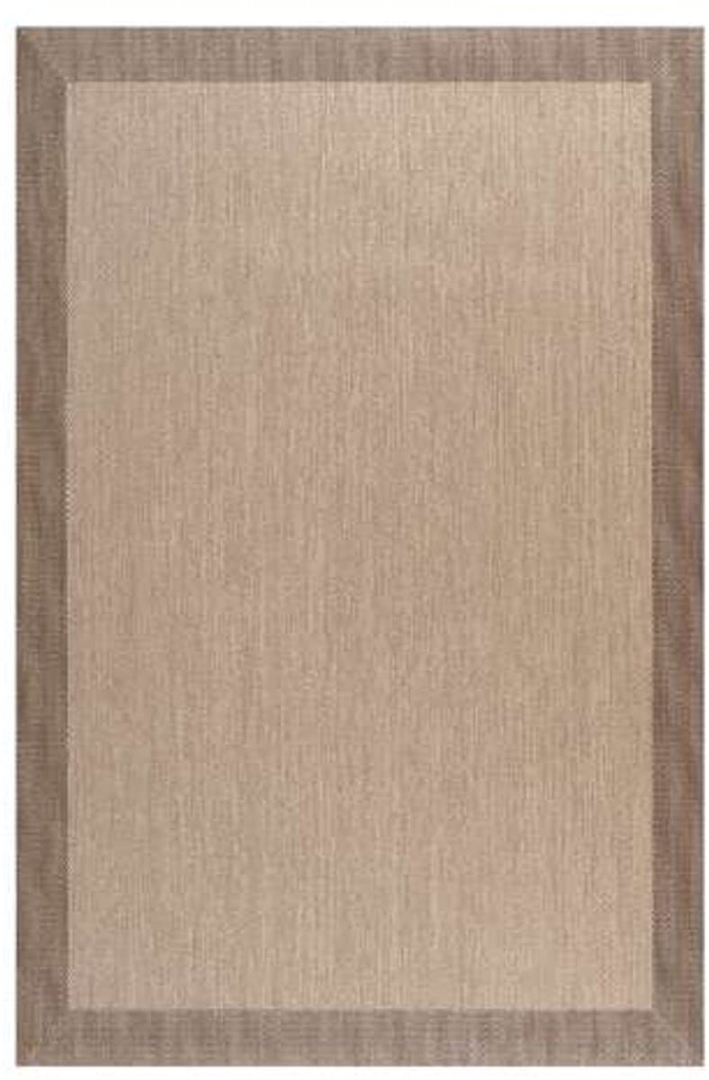 Storesdeco Premium vinyl vloerkleed, antislip, binnen/buiten – lichtbruin, 80 x 150 cm