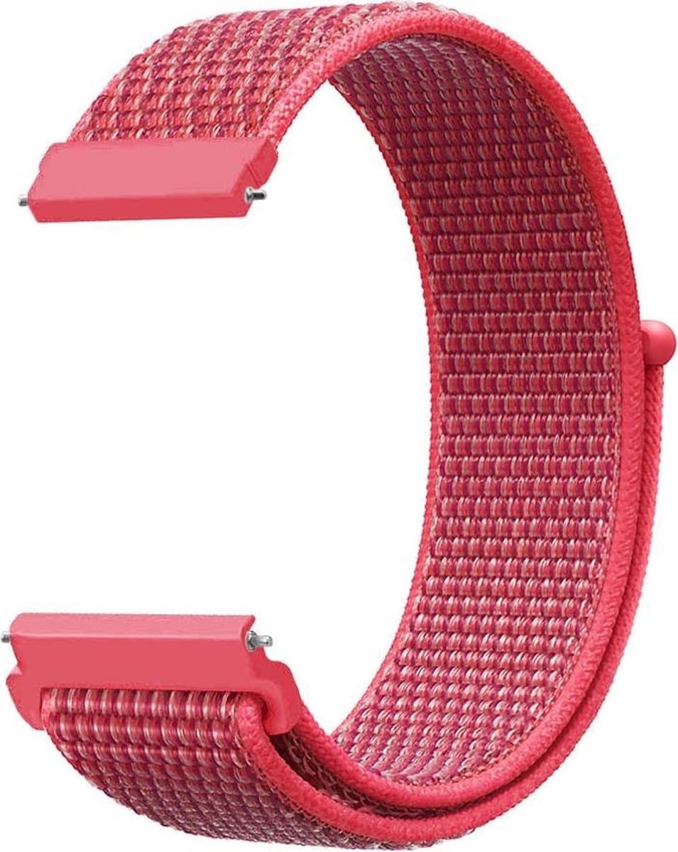 123watches Watch GT nylon band - hibiscus - 20mm - Geschikt voor Huawei Watch GT2 & 3 42mm / Overige smartwatches met 20mm bandje