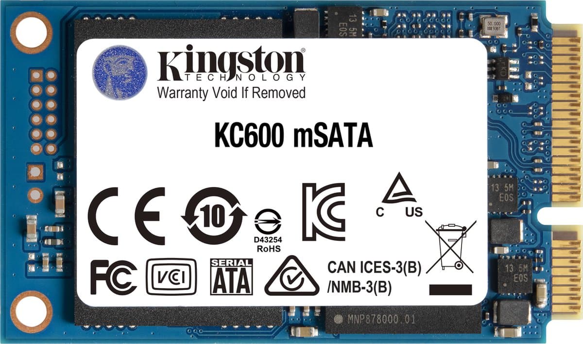 Kingston Technology 256G SSD KC600 SATA3 mSATA