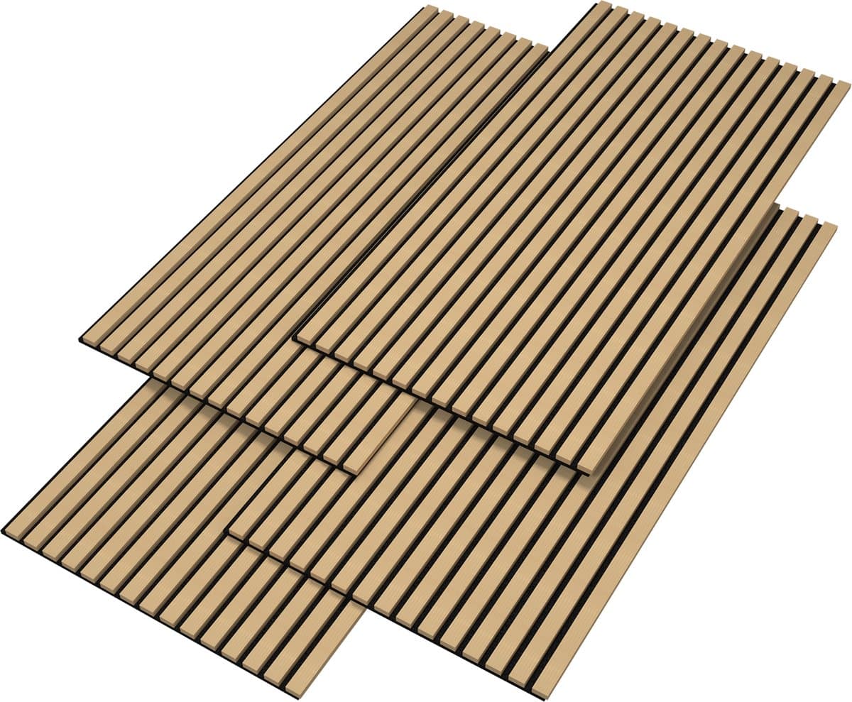 Akoestisch Wandpaneel Vang set van 16 mdf 11,52 m² eiken licht