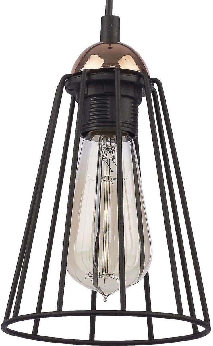 Licht-Erlebnisse - Galaxy - Hanglamp - E27 - van - Metaal - in - Zwart koper