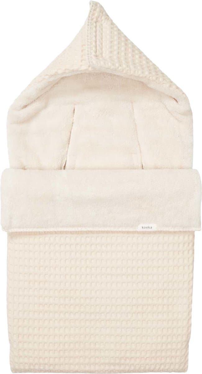 Koeka voetenzak 0+ 3/5 punts wafel/teddy Oslo natural 0-6 Maanden