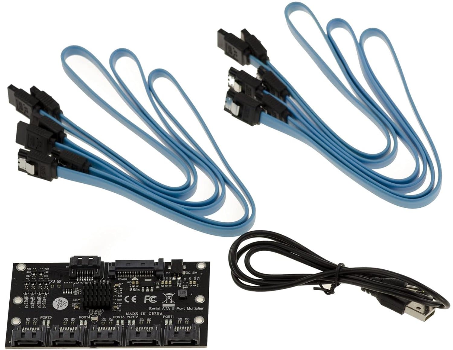 Merkloos 5-Poorts SATA Port Multiplier met JMB575 Chipset