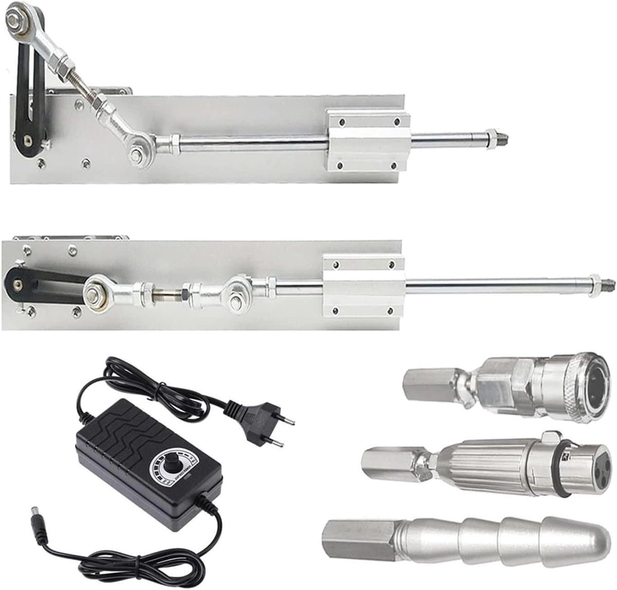 Lineaire Actuator Set - Lineaire Motor Lineaire Module - Precisie Beweging Sturing - Borstel Commutatie - 150 mm Slag - Zilver