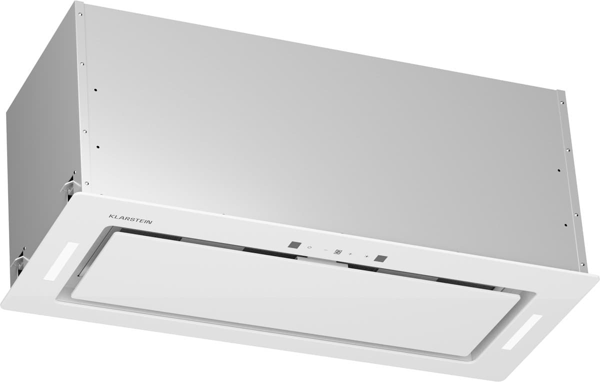 Klarstein Afzuigkap, Afvoer-/Recirculatie-Afzuigkap, Afzuigkap met Filter, LED-Verlichting & Touchbedieningspaneel, Stille Afzuigkap met 466 m³/u Luchtstroom, Efficiënte RVS Afzuigkap