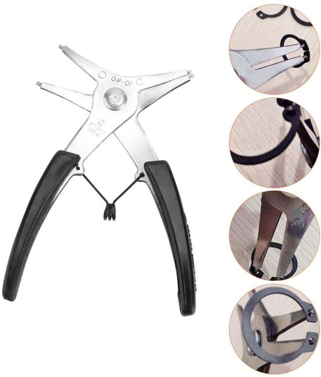 Onf3 - Snap Ring Tangen - Borgclip Tangen - Ergonomische Grip - Zwart