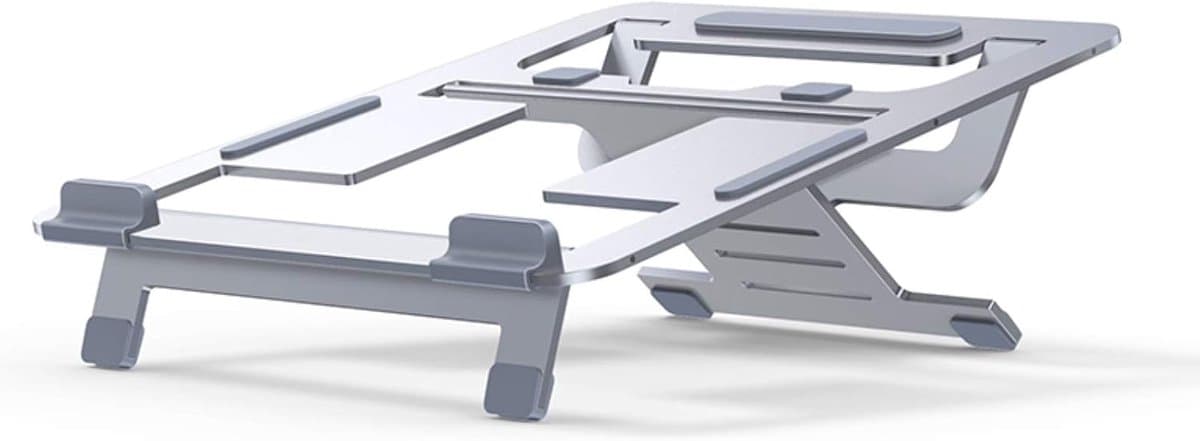 Laptop Bracket, Aluminum Computer Lifting Plate, Ergonomic Laptop Bracket Height Adjustable, Compatible with a Metal - ShopVlot