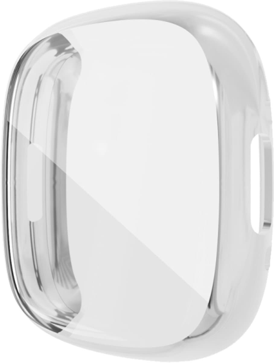 Voor Fitbit Sense 2 Galvaniseren Volledige dekking TPU-horlogekast (zilver)