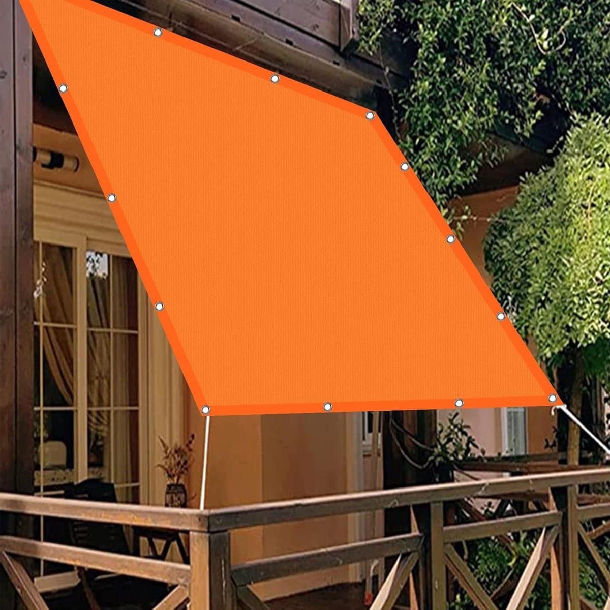 Schaduw Zeil - Zonnescherm Luifel - Terras Beschermen - 98% UV Blok - 1.2 x 2 m - Oranje