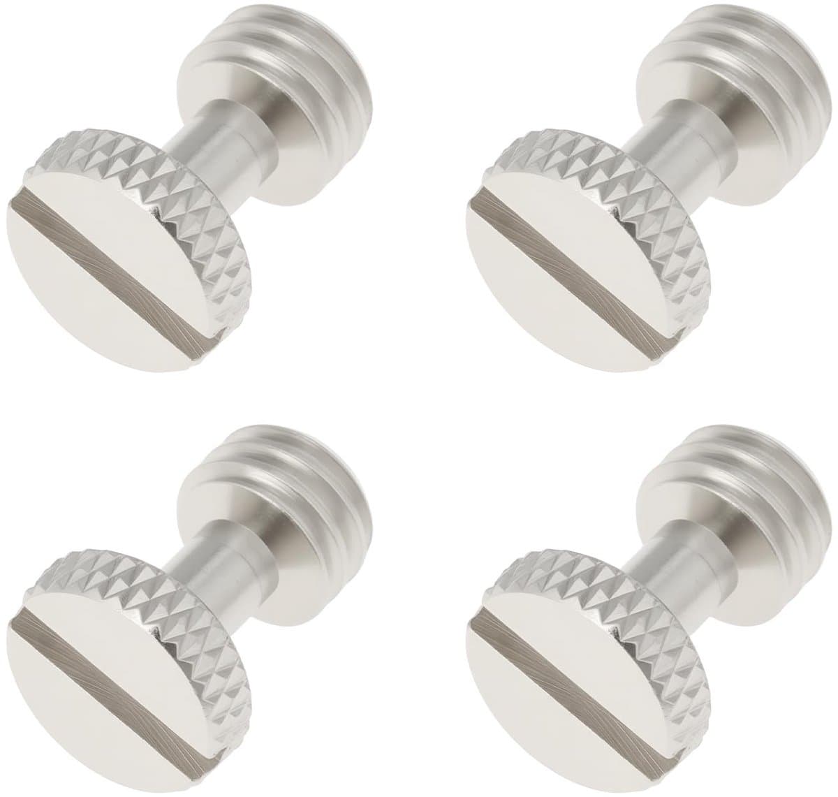 Dailygoods- Statief Schroef 3/8" - 4 Stuks - Roestvrij Staal - Slijtvast - Voor Snelspanplaten - Eenvoudige Installatie - Camera Schroef