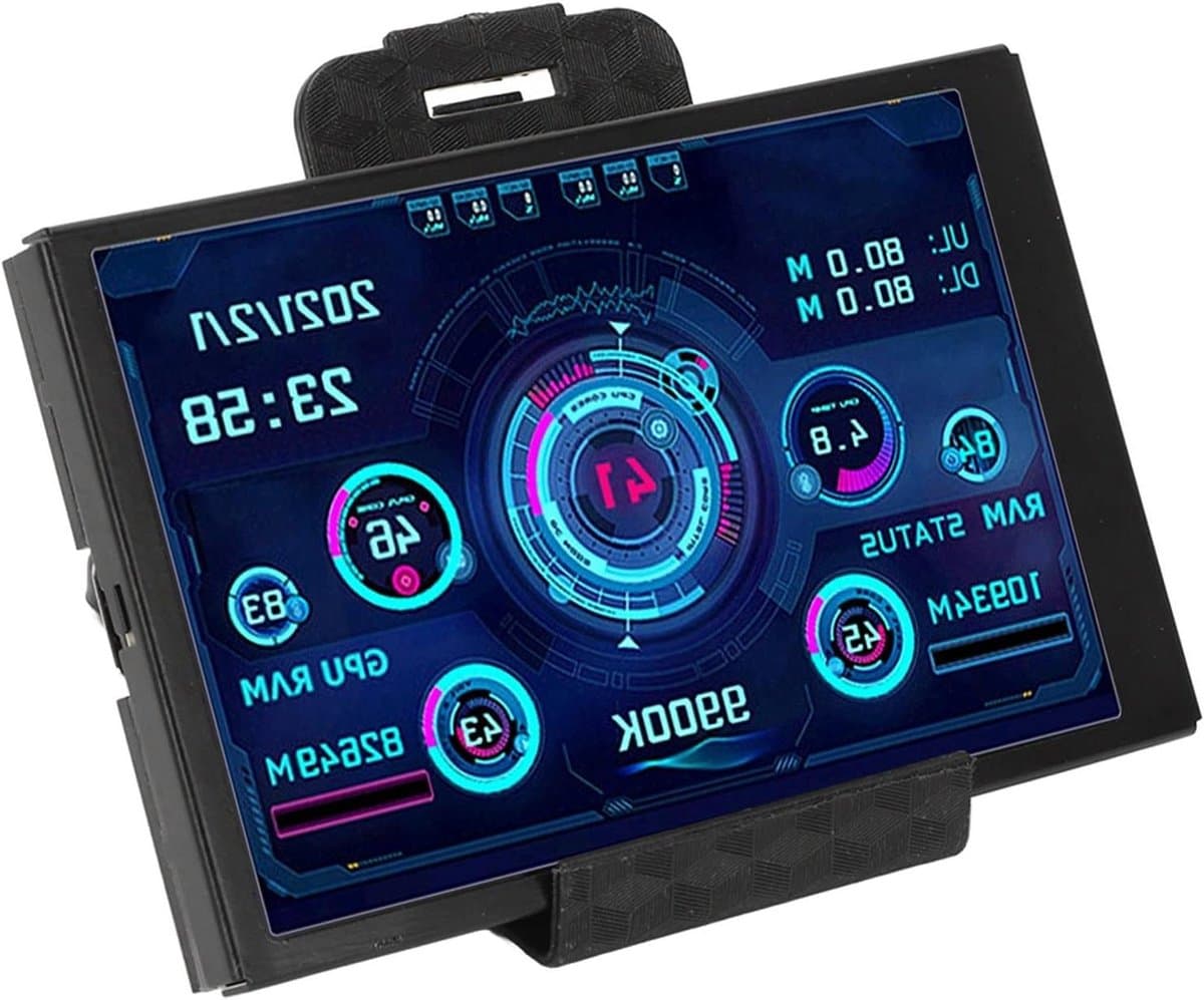 Computertemperatuurmonitor - Klein scherm - PC data monitoren - Volledig weergavescherm - 35 Inch - Zwart